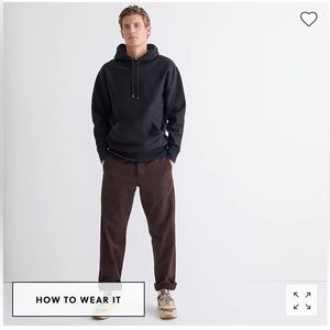 J Crew Tall heritage 14 oz. fleece hoodie